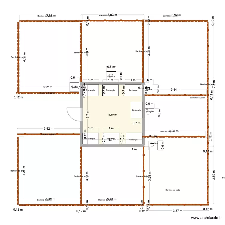 Chats 1. Plan de 1 et 14 m² Chats 1. Plan de 1 et 14 m²