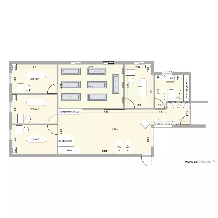 Cab version 4 pers. Plan de 