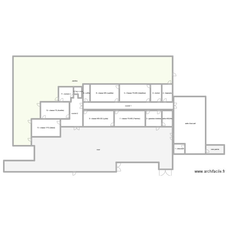 Maternelle Flamants. Plan de 0 pièce et 0 m2