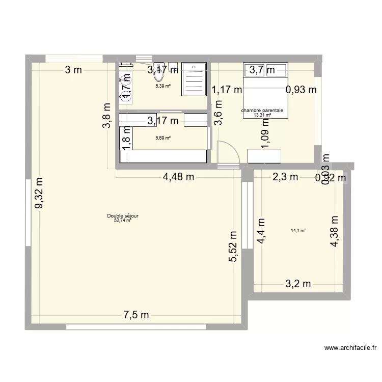 draguignan3. Plan de 5 pièces et 91 m² draguignan3. Plan de 5 pièces et 91 m²