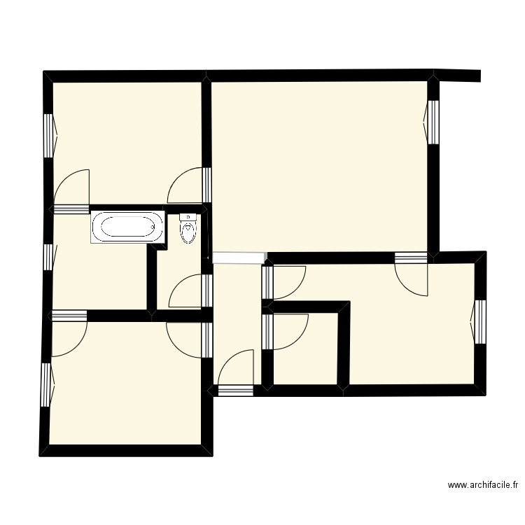 Thomas Bar le Duc. Plan de 7 pièces et 60 m2