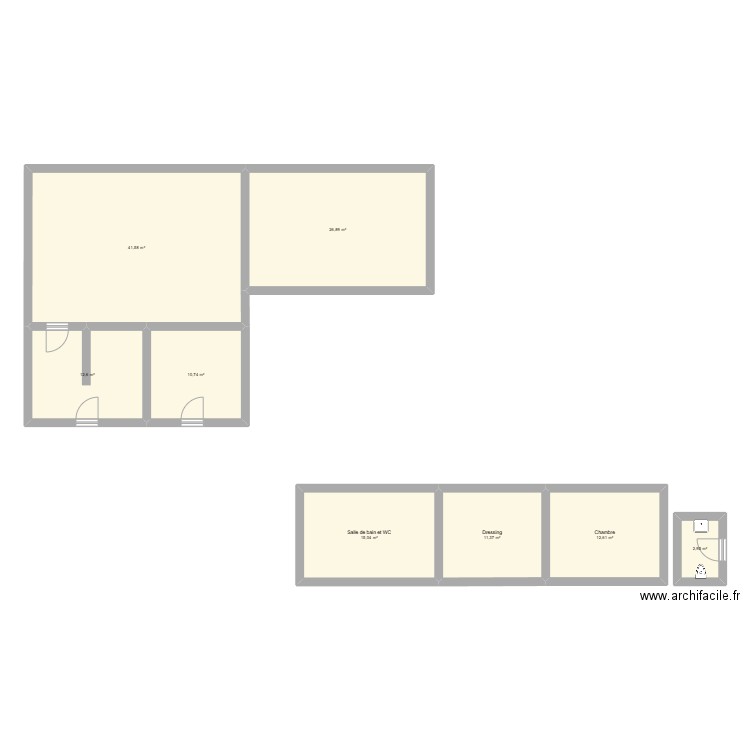 idée 2. Plan de 8 pièces et 134 m2