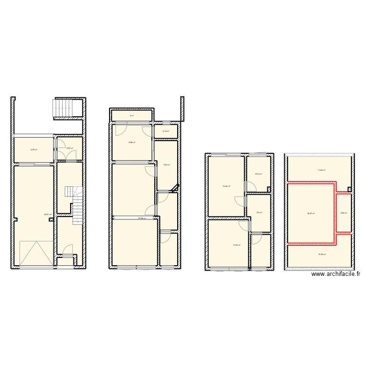 PlanoTony Fiel. Plan de 16 pièces et 200 m2