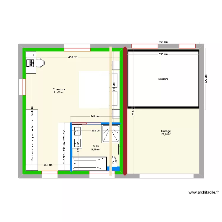 Stradiotto-Brocard - Am&eacute;nagement Garage. Plan de 