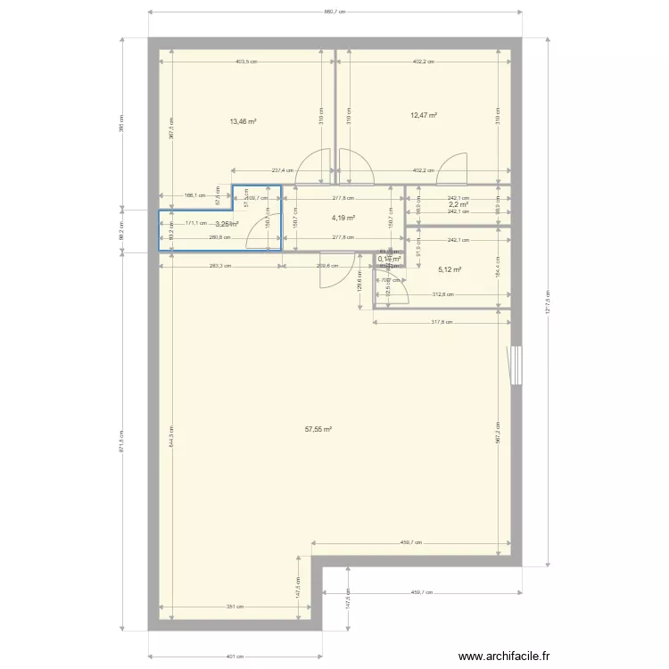 CHARLY 5. Plan de 8  et 98 m²