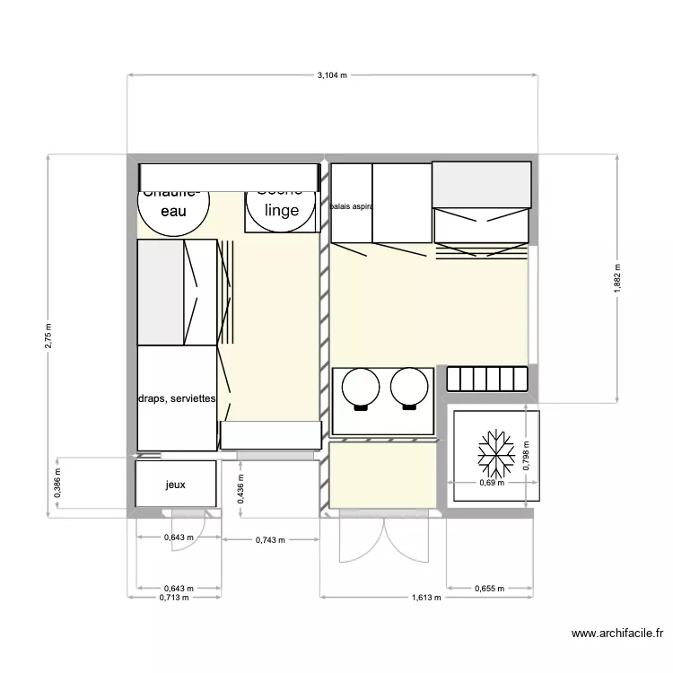 Cellier 3 Arzon. Plan de 