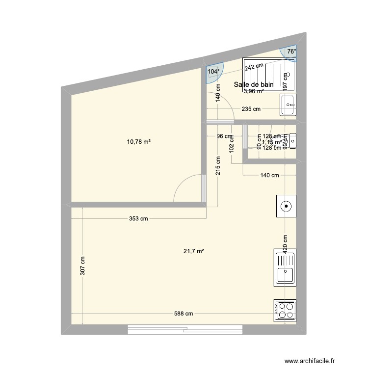 T1 Dax. Plan de 0 pièce et 0 m2 T1 Dax. Plan de 0 pièce et 0 m2