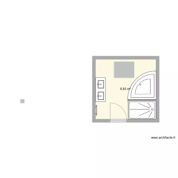 SEE. Plan de 1 Pièce et 9 m²