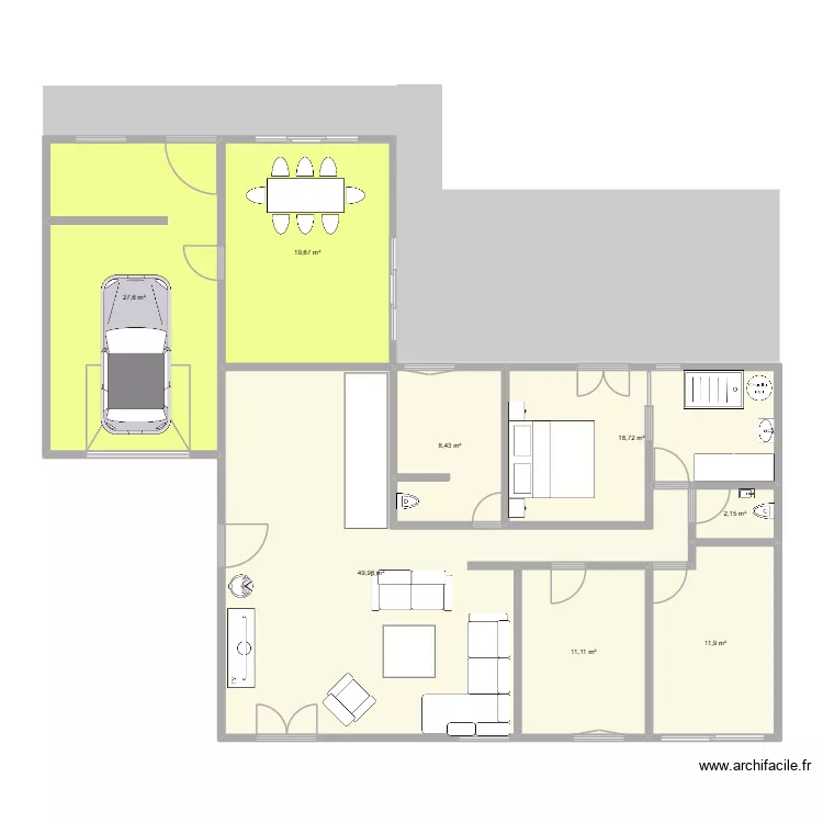 Maison Verdiers vierge. Plan de 8  et 150 m²