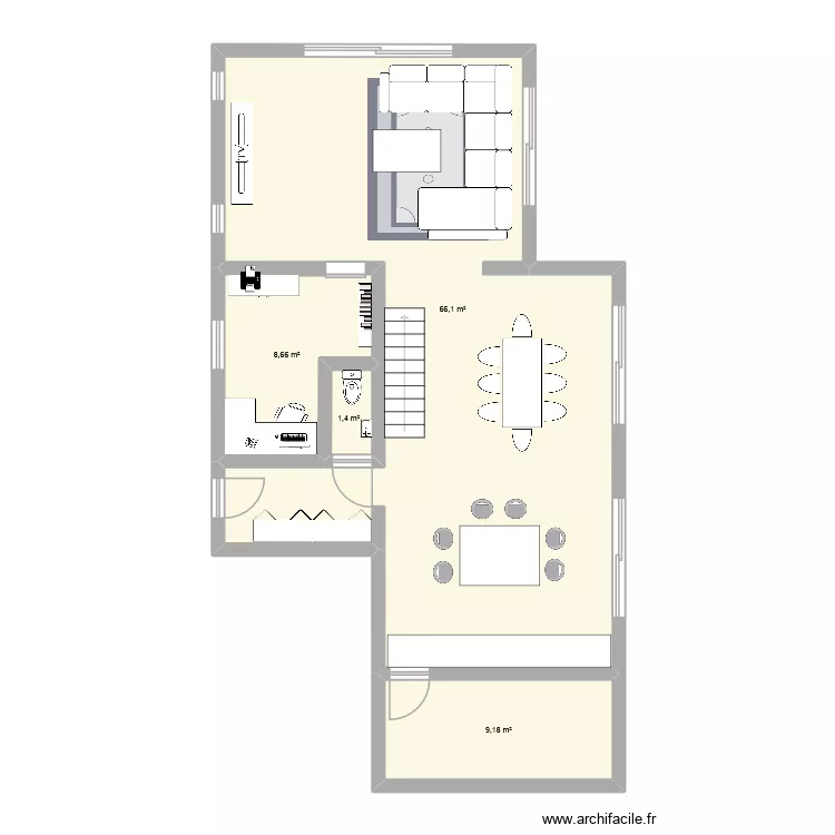 Futur maison Enzo. Plan de 4  et 85 m²