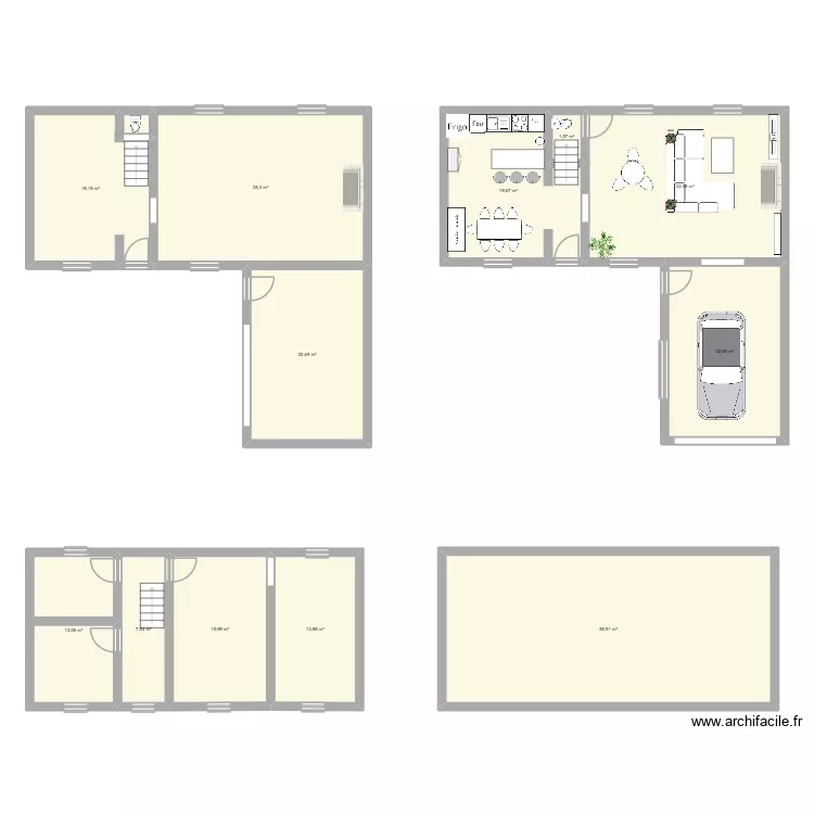 Maison de JP. Plan de 12  et 259 m²