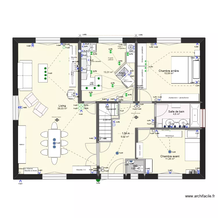 2026-02-26-Plan de position Rez de chaussée électricité. Plan de 8 et 97 m² 2026-02-26-Plan de position Rez de chaussée électricité. Plan de 8 et 97 m²