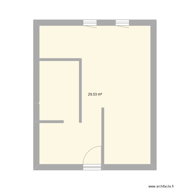 FILETS BLEUS. Plan de 1 pièce et 30 m2