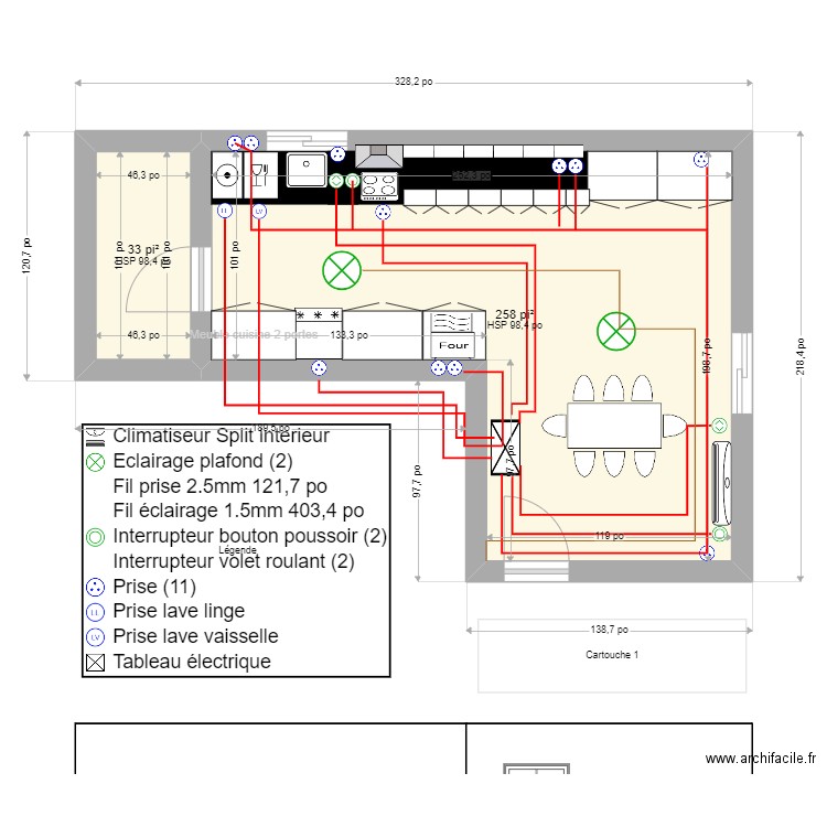 ELECT TOUNKRA CUISINE. Plan de 2 pièces et 27 m2