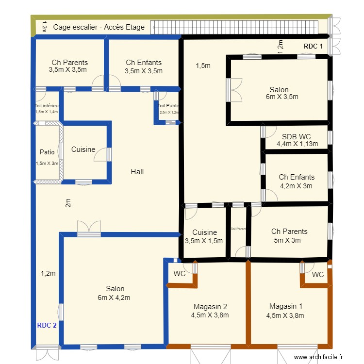 Bat2 - Graçé - Pikine Saint Louis MàJ2. Plan de 0 pièce et 0 m2
