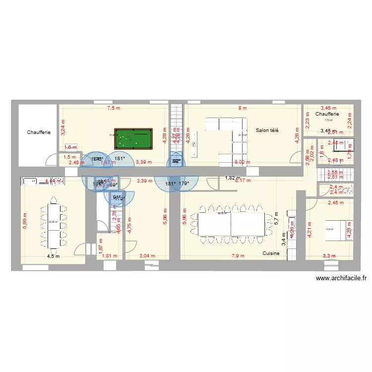 G&icirc;te CK La Richeti&egrave;re rdc. Plan de 11  et 201 m²