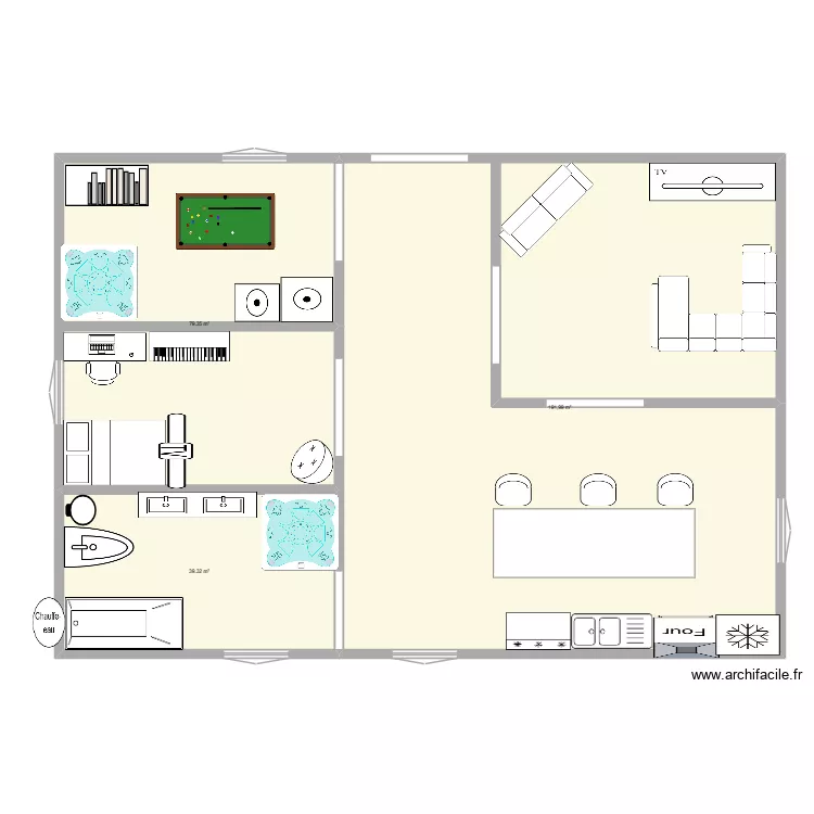 projet math. Plan de 3  et 311 m²