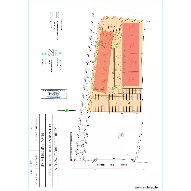lot de l'Union . Plan de 