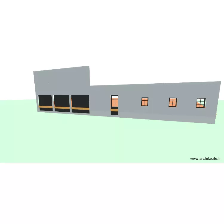 grange bureau. Plan de 2  et 88 m²