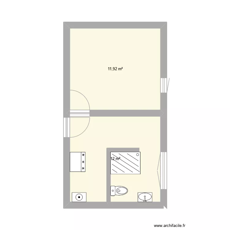 CAMPO. Plan de 2  et 24 m²