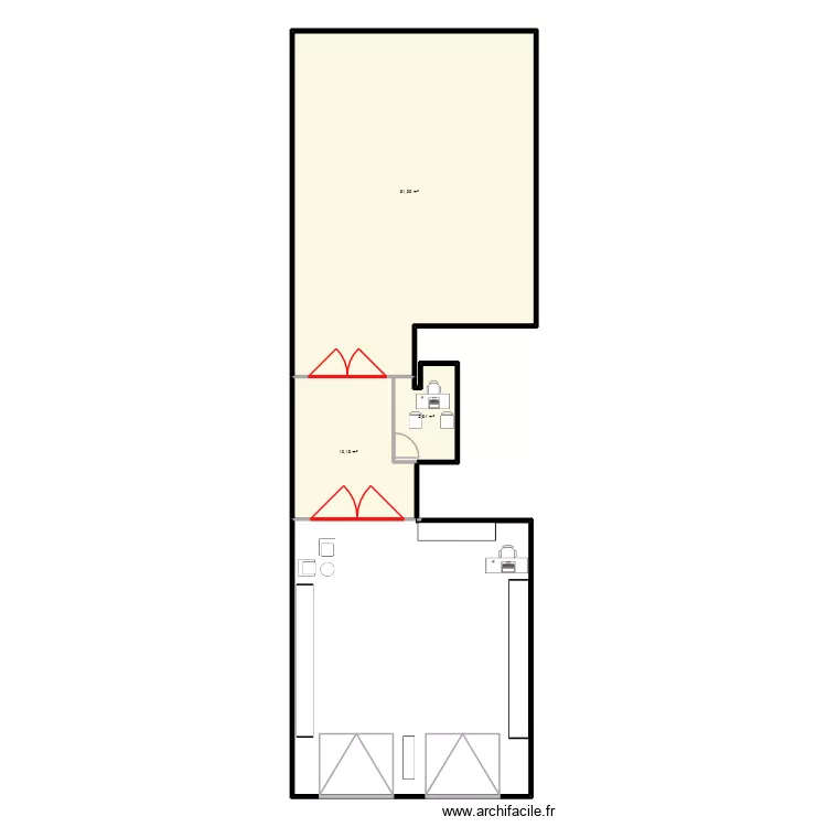 magasin qods 2. Plan de 3 pièces et 103 m² magasin qods 2. Plan de 3 pièces et 103 m²