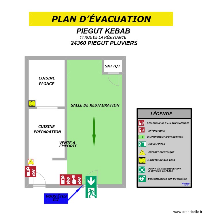 KEBAB PIGUT. Plan de 0 pièce et 0 m2