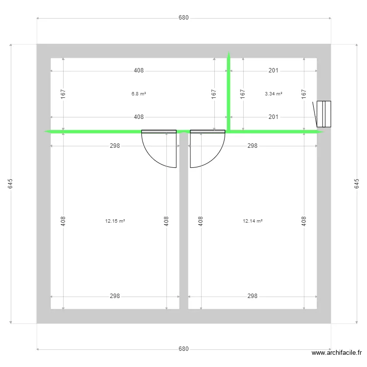chambre rdc nous. Plan de 