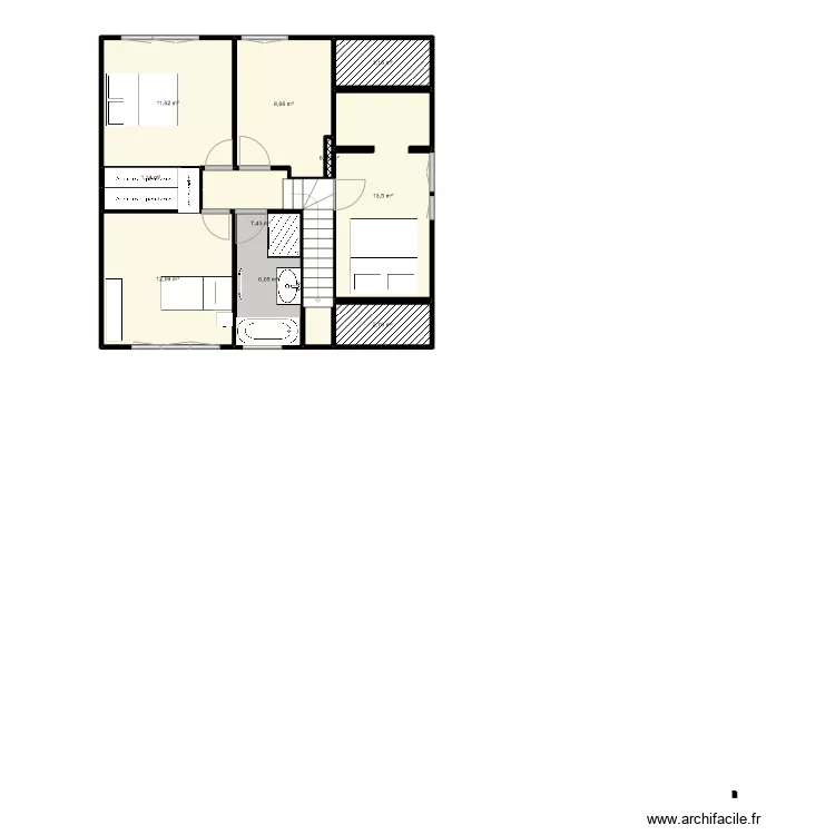 Maison 1er &eacute;tage. Plan de 