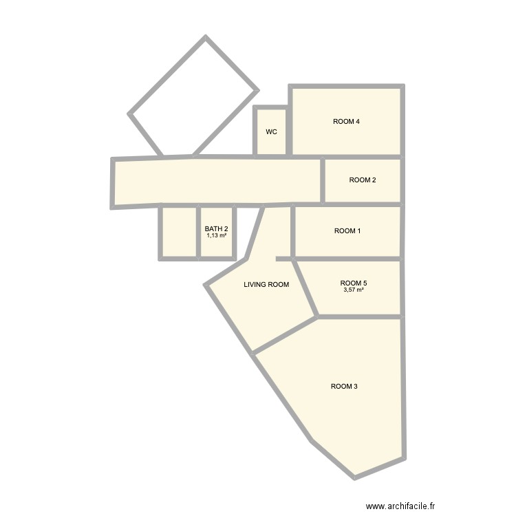 NEP23. Plan de 9 pièces et 42 m2