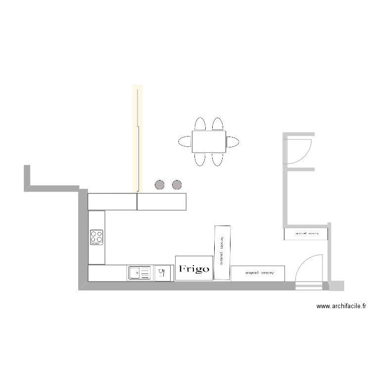 Habay-CUISINE-MOBILIER. Plan de 0 pièce et 0 m2