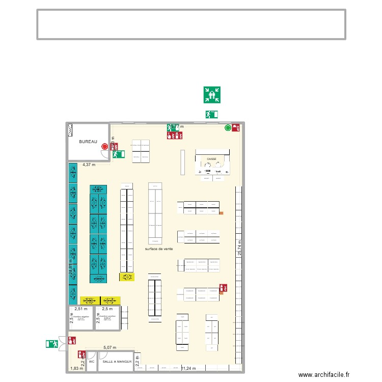 PLAN D'EVACUATION  EVREUX. Plan de 7 pièces et 571 m2