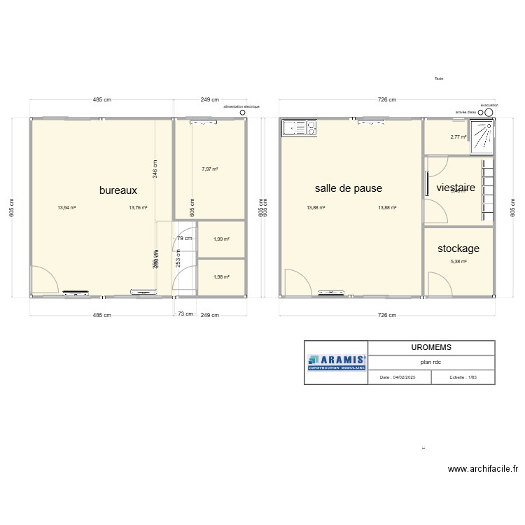 UROMEMS RDC 1. Plan de 10 pièces et 81 m2