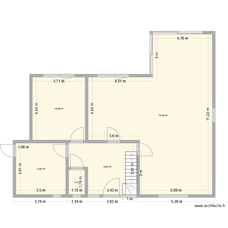 Maison Scy. Plan de 5 pièces et 116 m2