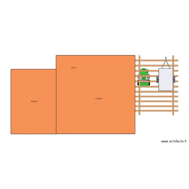PLAN GARAGE + ATELIER. Plan de 0 pièce et 0 m2