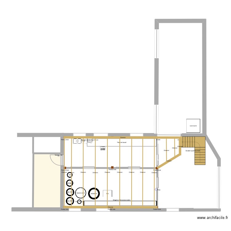 miellerie pauline. Plan de 1 pièce et 10 m2