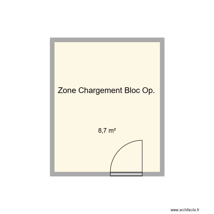 Chargement Bloc Op. CHU Helora Jolimont. Plan de 1 pièce et 9 m2