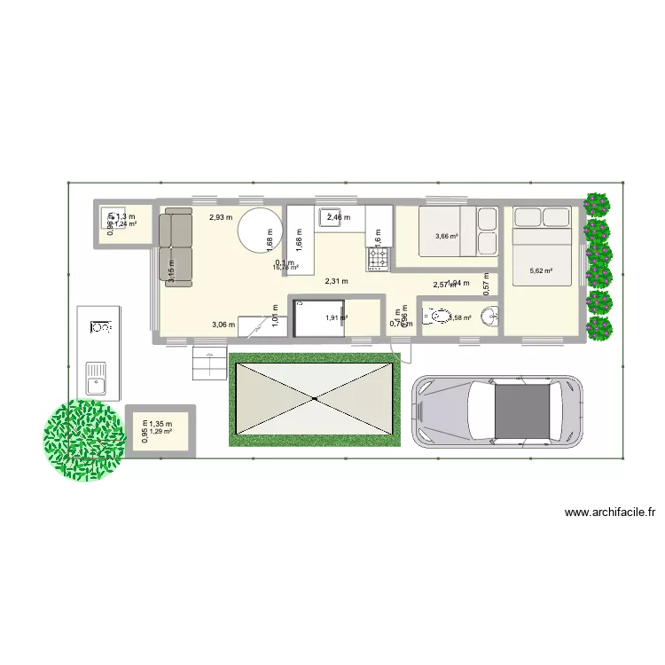mobilhome. Plan de 7 et 32 m² mobilhome. Plan de 7 et 32 m²