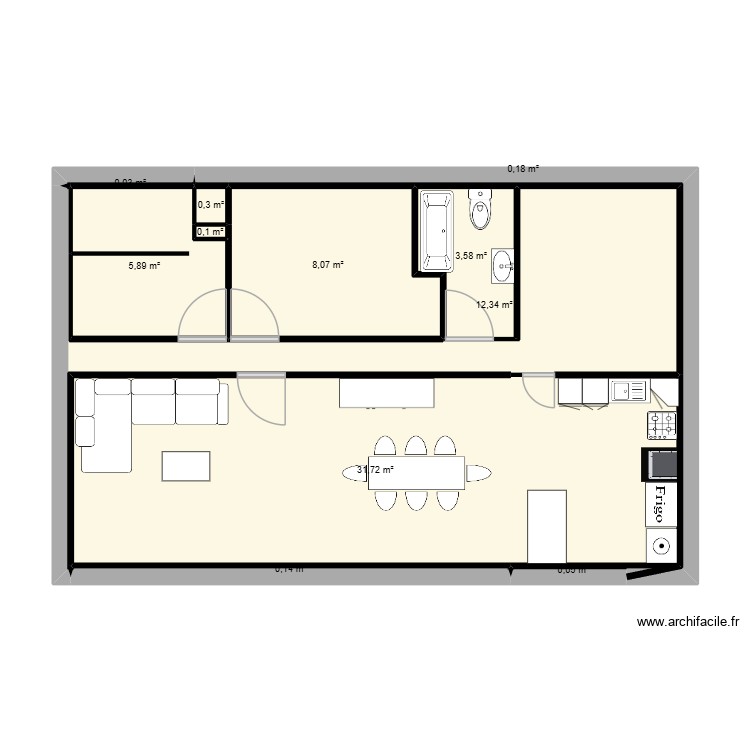 appart ajaccio nouveau. Plan de 0 pièce et 0 m2