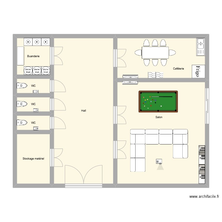 Plan Chapitre 18 stc. Plan de 8 pièces et 115 m2