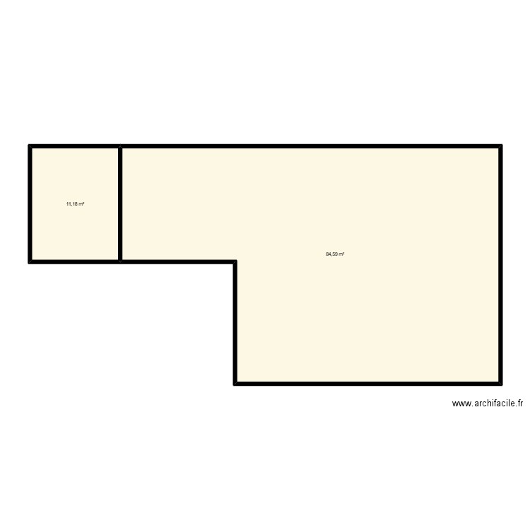 Piscine. Plan de 2 pièces et 96 m2