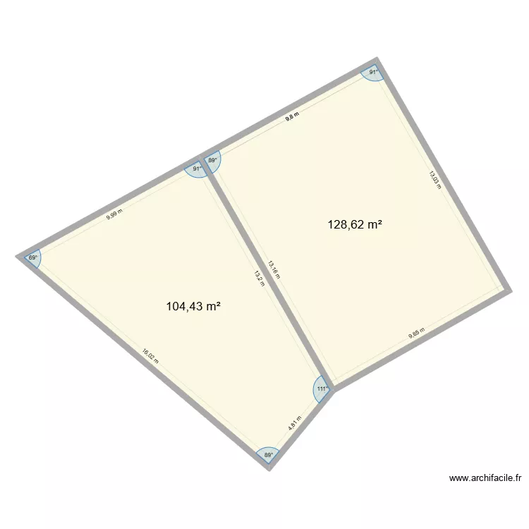 Projet Atelier. Plan de 3  et 467 m²
