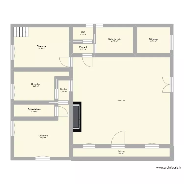 22/10. Plan de 11 Pièces et 120 m²