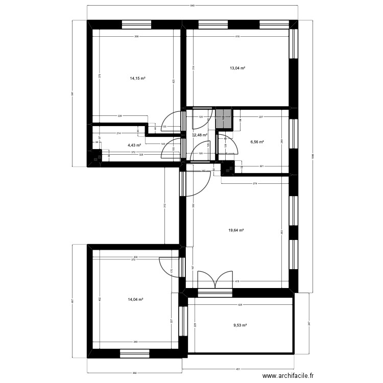 BI 26472. Plan de 11 pièces et 85 m2