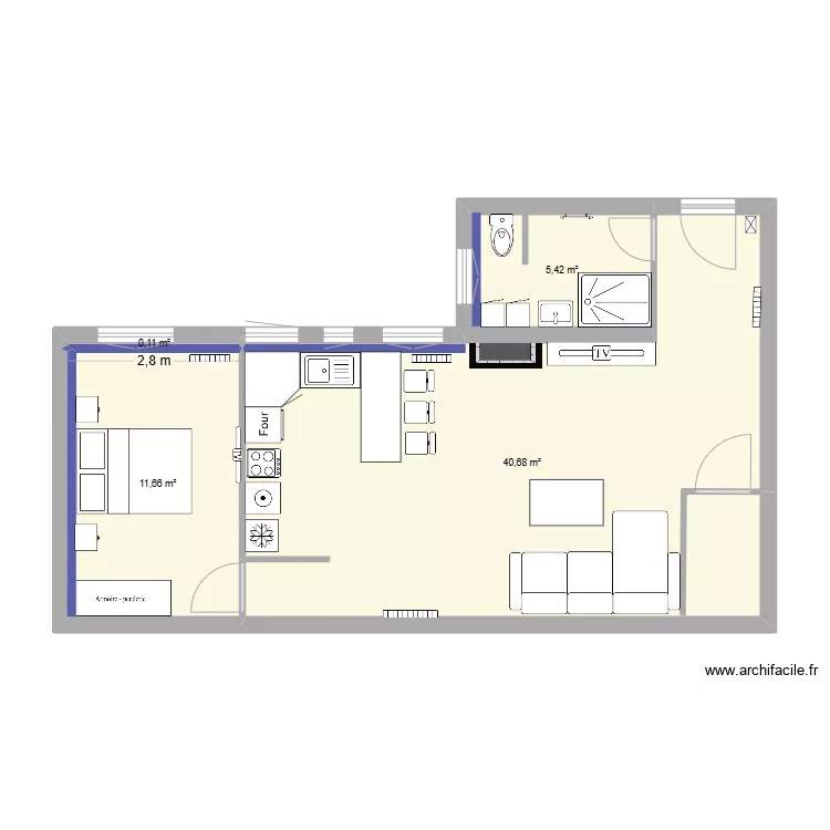 Plan 2p CLAMART. Plan de 