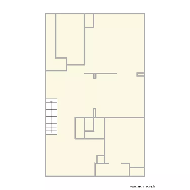 &eacute;tage du bas. Plan de 13  et 83 m²