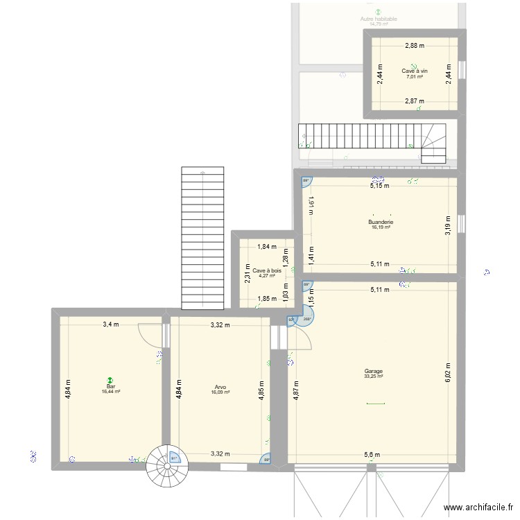 RDC Julémont. Plan de 17 pièces et 274 m2