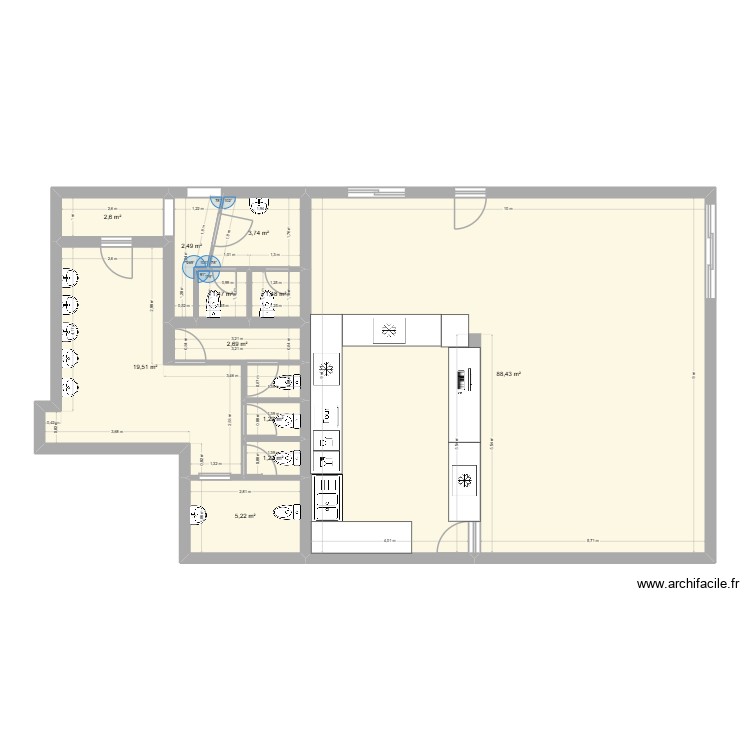 restaurant. Plan de 0 pièce et 0 m2