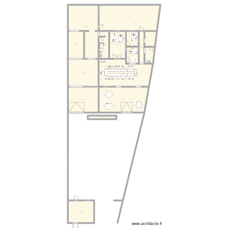 Bras Panon. Plan de 15 pièces et 381 m2