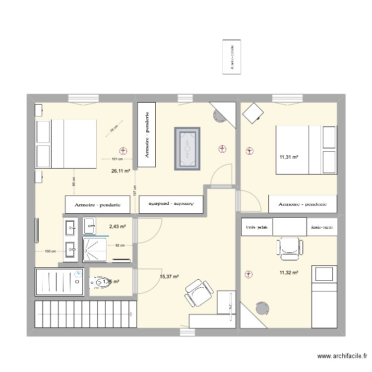 Espérance LB projet 2è SDB v5. Plan de 0 pièce et 0 m2