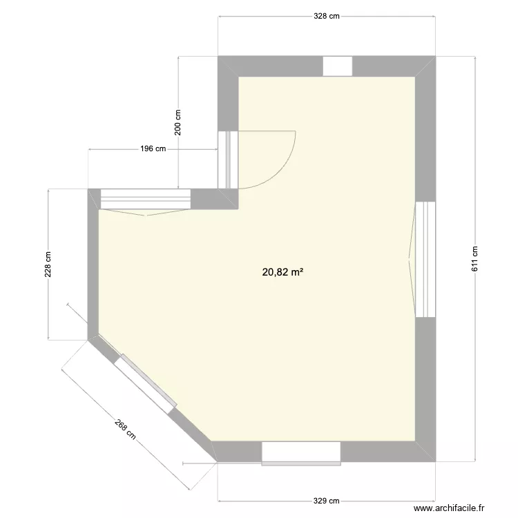 Rez-de-Chauss&eacute;e. Plan de 